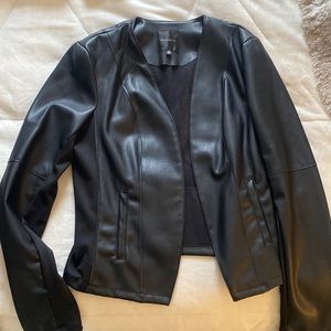 Leather blazer